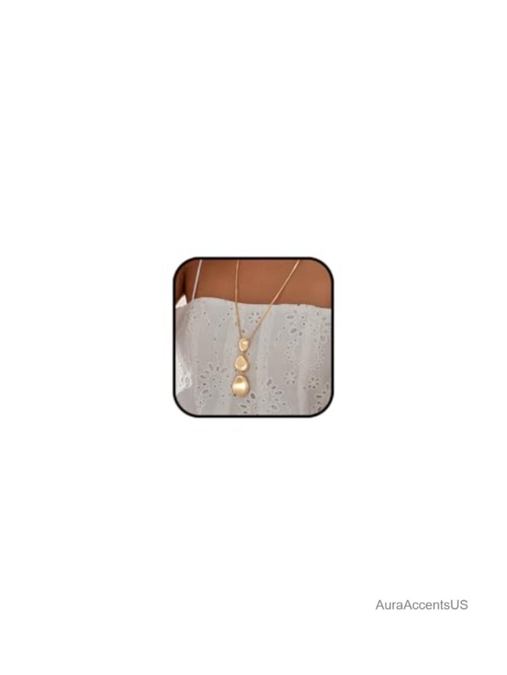 14k Gold Plated Long Pendant Necklace Chunky Large Statement Y Lariat Jewelry